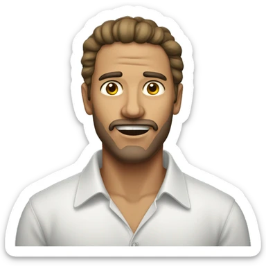 Hombre marcando mandibula sticker