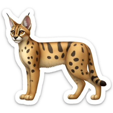 Striped and spotted Lynx-Caracal-Serval full body sticker