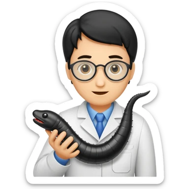 scientist with leech sticker