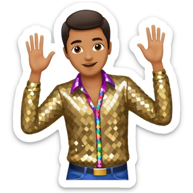 disco dancing man sticker