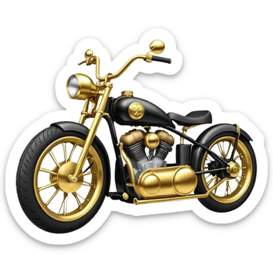 Tandem-wheel double rear axle steam-engined motorcycle  sticker