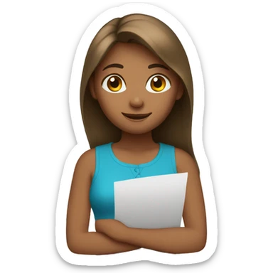 girl giving feedback sticker