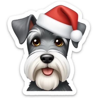 Christmas schnauzer  sticker