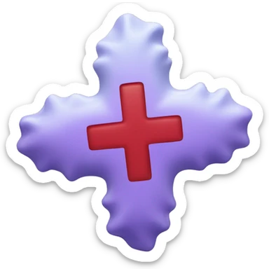 create the ice land flag emoji but the red cross is purple sticker