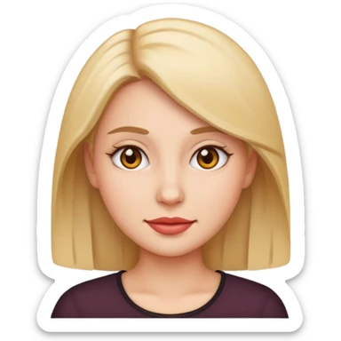 Tête jolie femme emoji sticker