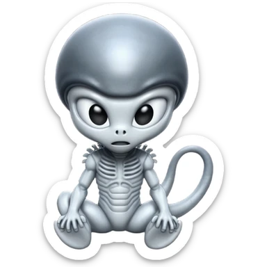 baby xenomorph from movie alien sticker