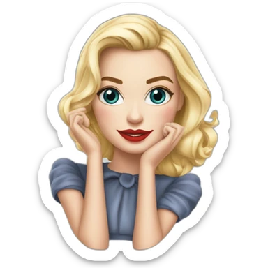 Margot Robbie avec la tour Eiffel dans les mains sticker