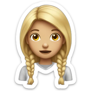 a scary young girl sticker