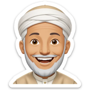 A Muslim cleric laughing sticker