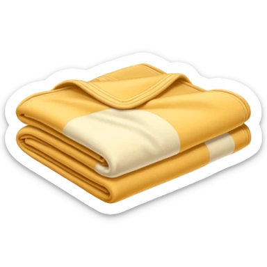 Cream colored blanket folded sticker