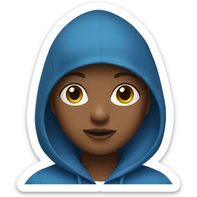 Girl in blue hoodie sticker