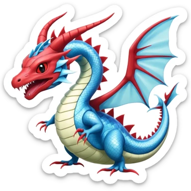 Salamence-Amaura-Gyarados-Dratini-Flygon-Dragonair-fusion-hybrid-creature  sticker