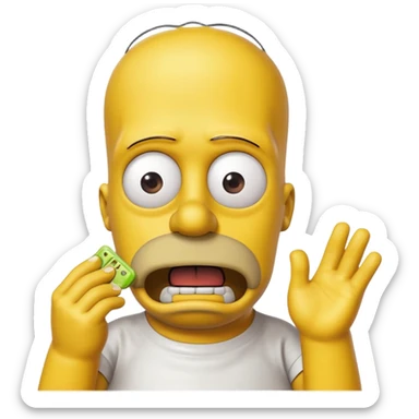 Acid tab Homer Simpson  sticker