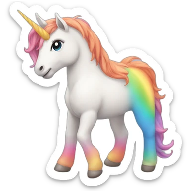 rainbow unicorn sticker