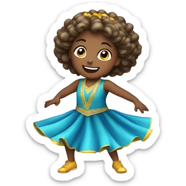 Kids in a dance competition  sticker