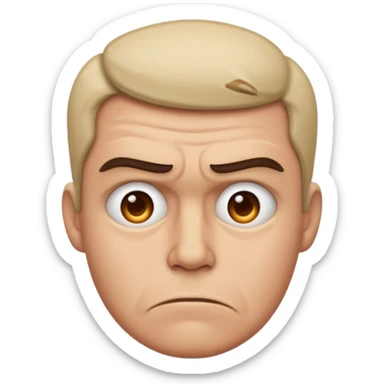 Fed up emoji face sticker