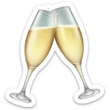 Champagne toast sticker
