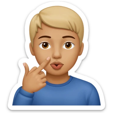 un banco y una persona haciendo gesto de silencio sticker