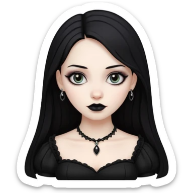 Zunbi mulher gótica sticker