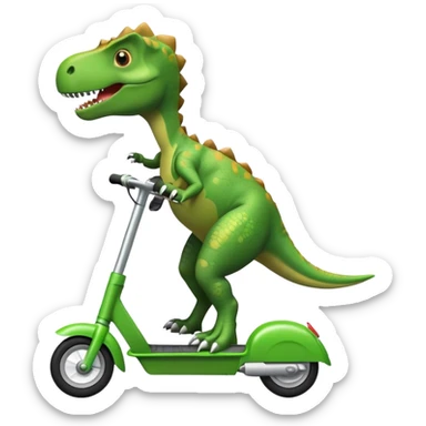 Dinasour riding ang scooter sticker