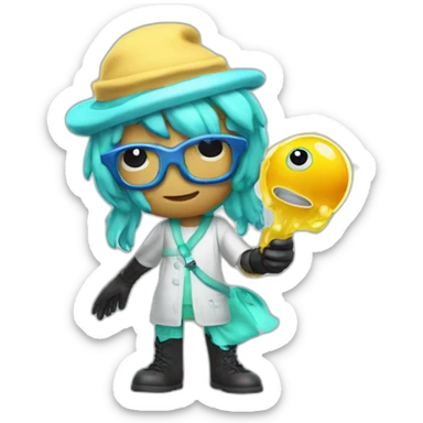 sanitized inkling sticker