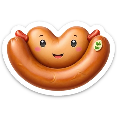 make love-shaped sausages sticker