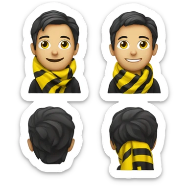 A person with a BVB Borussia Dortmund scarf  sticker