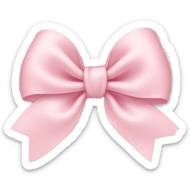 light pink bow on light pink bow sticker