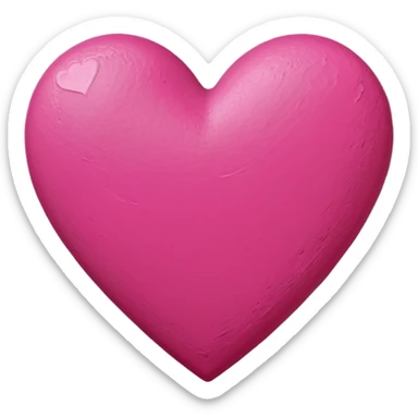 pink heart on canvas paint  sticker