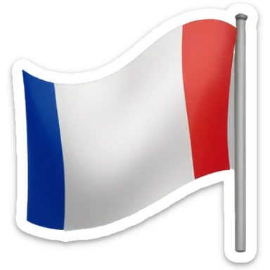 french flag with a red X over it sticker