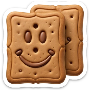 Cinematic Realistic Speculaas Biscuit Emoji, featuring spiced, crisp cookies rendered with lifelike detail and warm, aromatic lighting. sticker