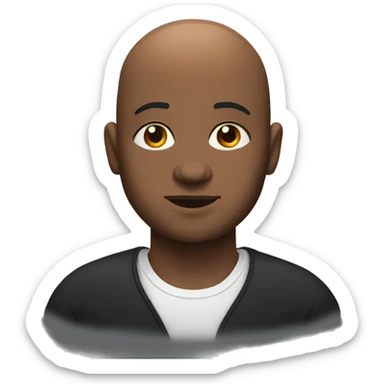 Bald headed black david sticker