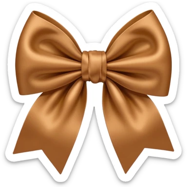 Light Brown bow sticker