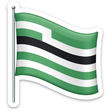 I want a flag as a emoji its made by three colours white green and black 🤍💚🖤its like that colours sticker