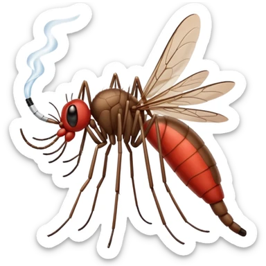 mosquito fumando un cigarro sticker