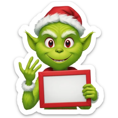 The Grinch with  max sticker