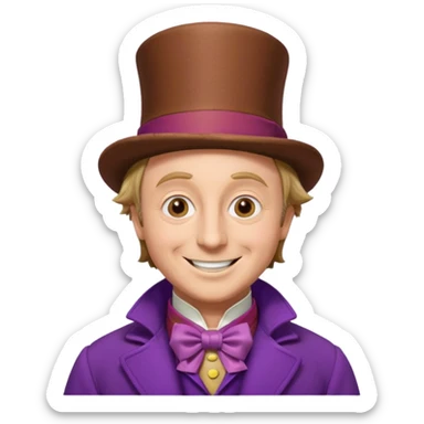 Willy wonka 2005 sticker