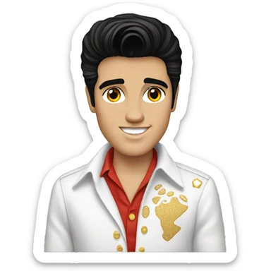 elvis presley as a teenager sticker