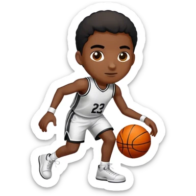 basket ball player sticker