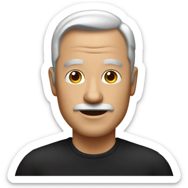 mature male in black shirt sticker