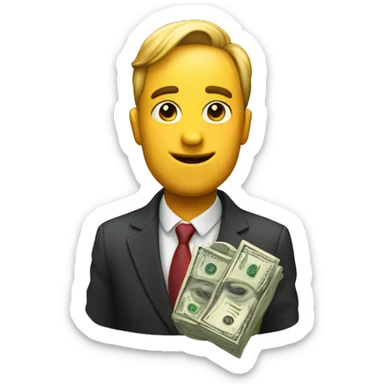 an emoji with the dollar amount of ten million sticker