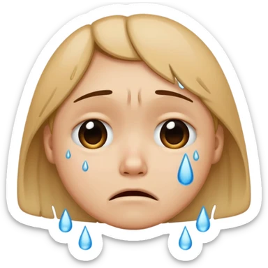 make an emoji like sobbing and make it like a child drew sticker