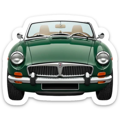 1977 Mgb roadster British racing green chrome bumper buiscit interior sticker