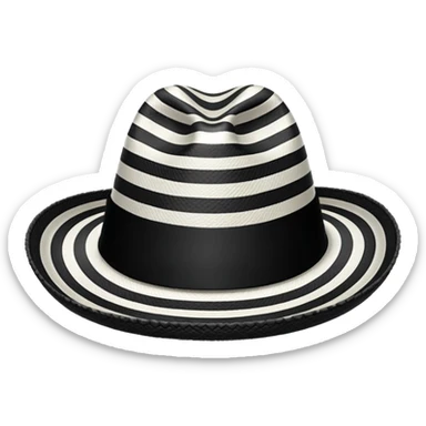 Sombrero Vueltiao con varias rallas negras sticker