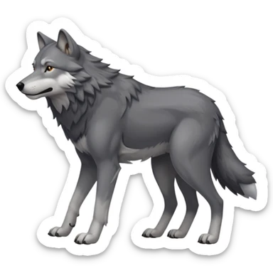 wolf walking on 4 sticker