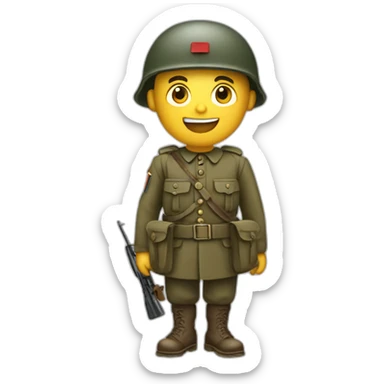 World war two french soldier sticker
