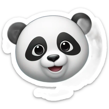 happy panda in a wonderful planet  sticker