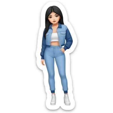 Kylie Jenner in full-length branded clothes sticker