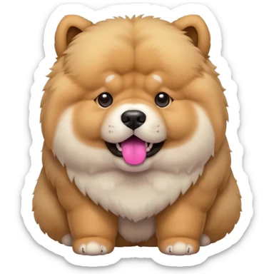 a full body of cute chow chow sticker