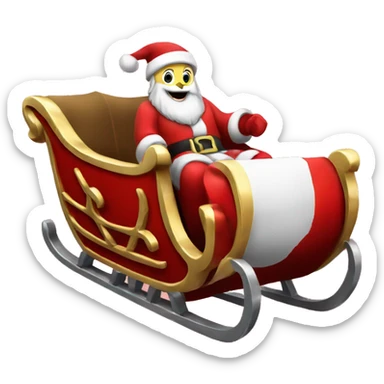 Santa's sleigh sticker